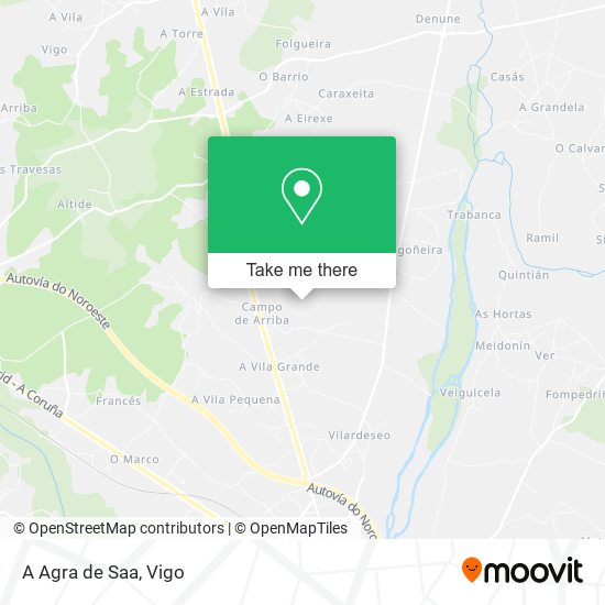 mapa A Agra de Saa