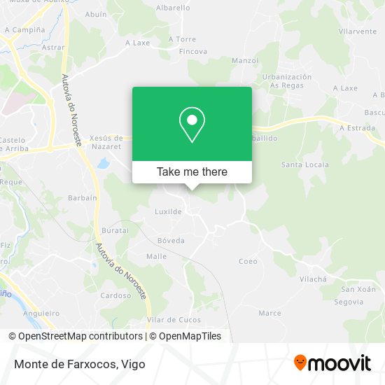 mapa Monte de Farxocos