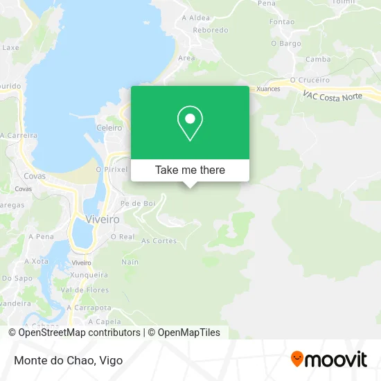 mapa Monte do Chao
