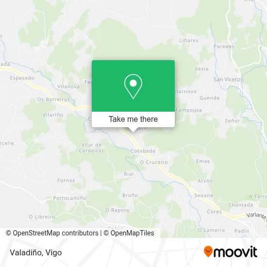 Valadiño map