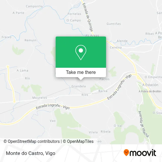 Monte do Castro map