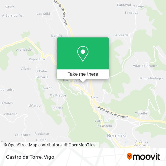 Castro da Torre map