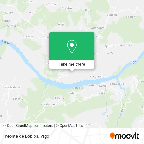 Monte de Lobios map
