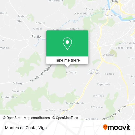 Montes da Costa map