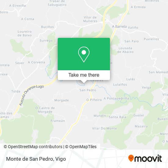 mapa Monte de San Pedro
