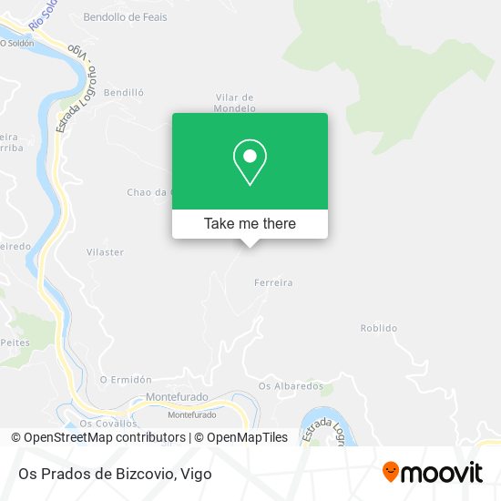 mapa Os Prados de Bizcovio