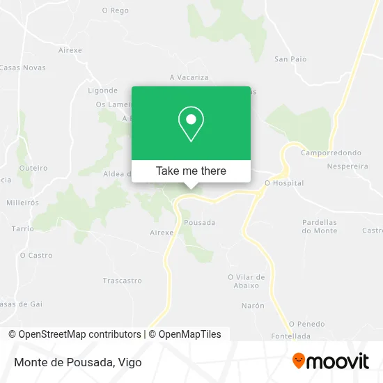 Monte de Pousada map