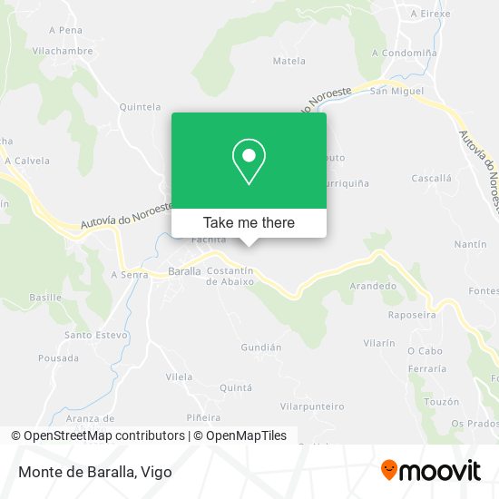 Monte de Baralla map