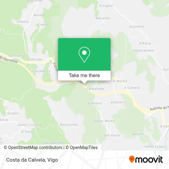 Costa da Calvela map