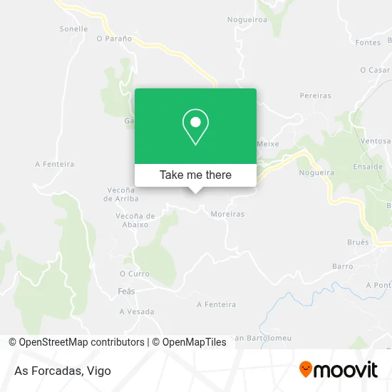 As Forcadas map