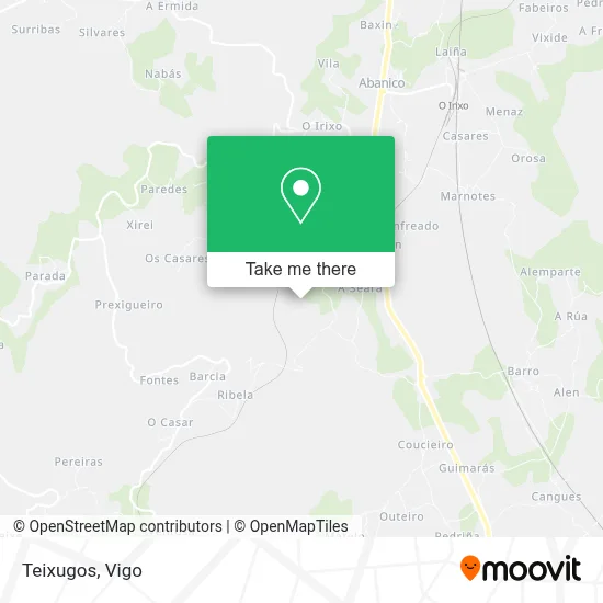 Teixugos map