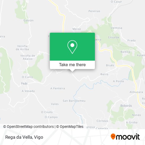 Rega da Vella map