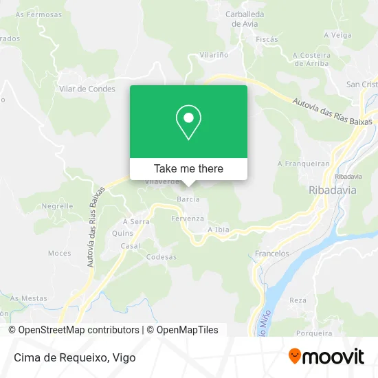 Cima de Requeixo map