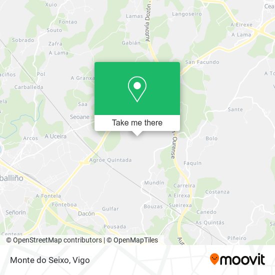 mapa Monte do Seixo