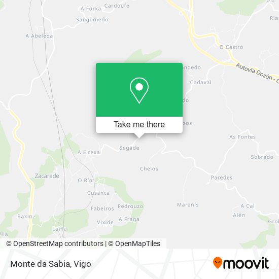 mapa Monte da Sabia