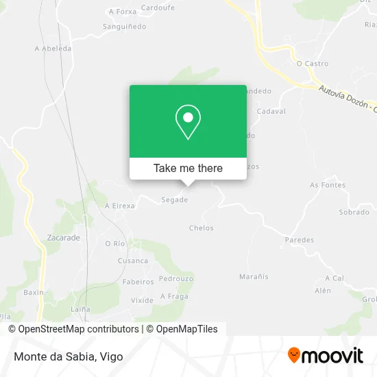 Monte da Sabia map