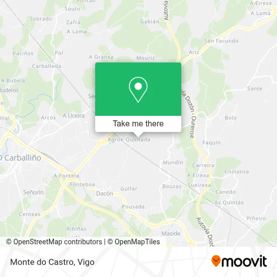 Monte do Castro map