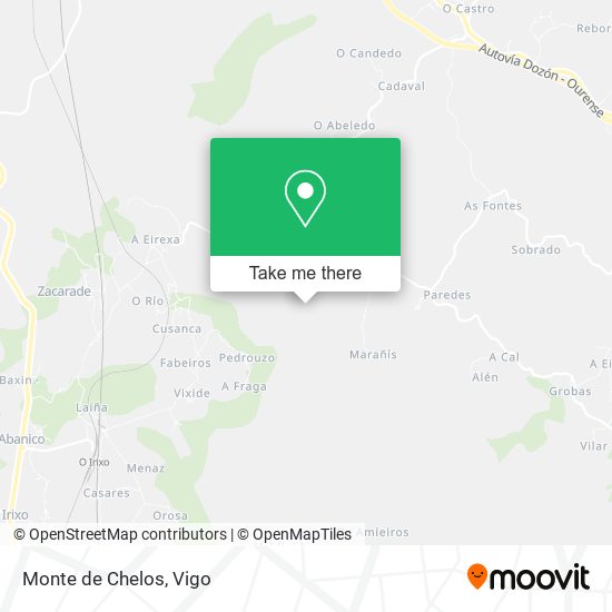 mapa Monte de Chelos