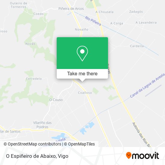O Espiñeiro de Abaixo map