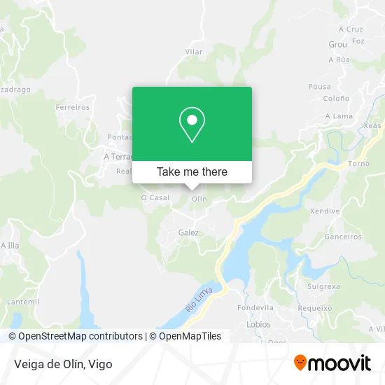 Veiga de Olín map