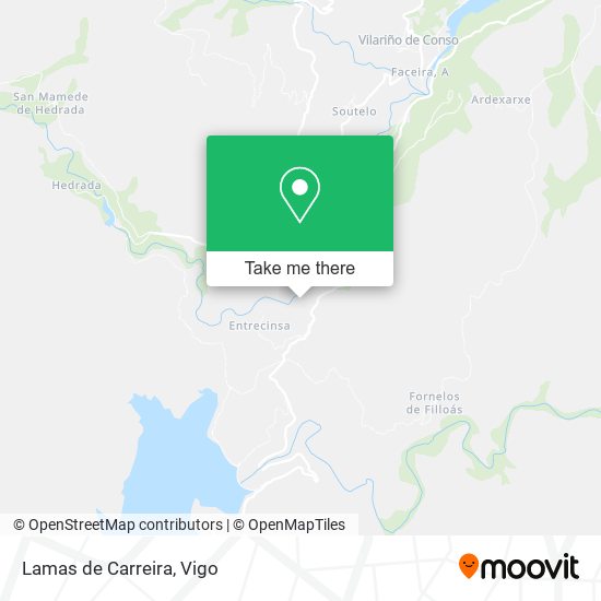 Lamas de Carreira map