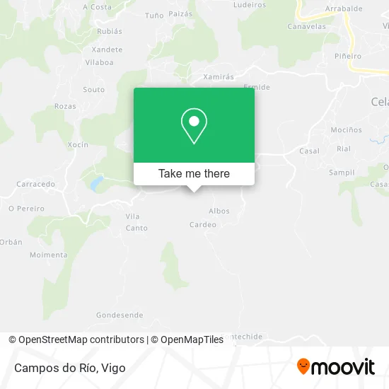 Campos do Río map
