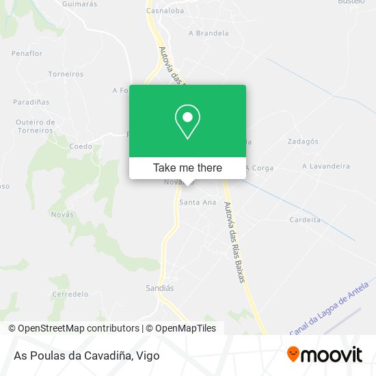As Poulas da Cavadiña map