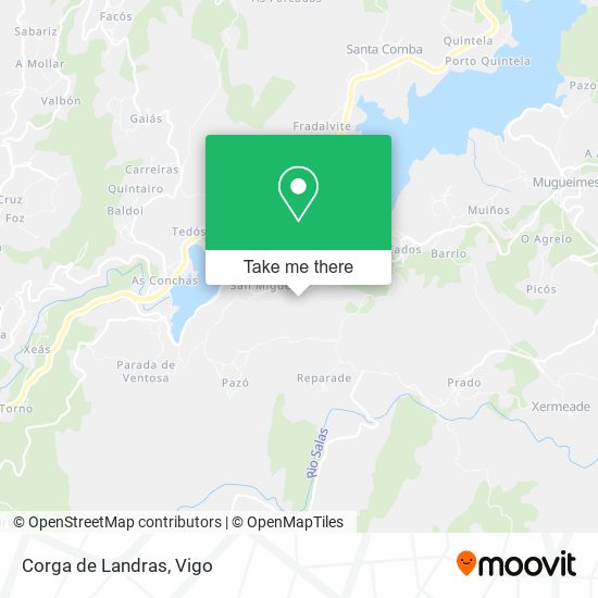 Corga de Landras map