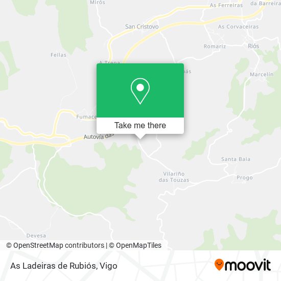 As Ladeiras de Rubiós map