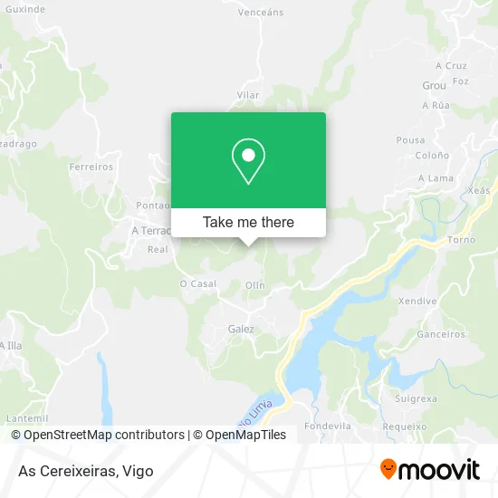 As Cereixeiras map
