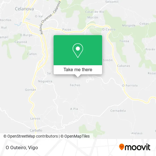 O Outeiro map