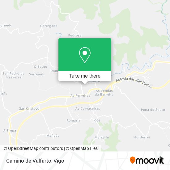 Camiño de Valfarto map