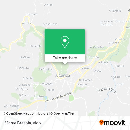 mapa Monte Breabín
