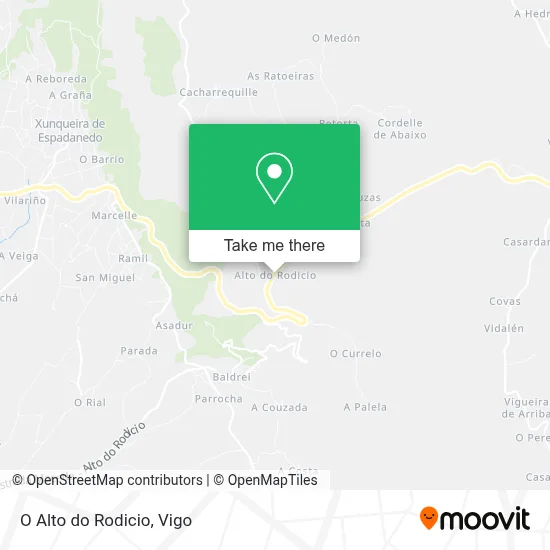 O Alto do Rodicio map