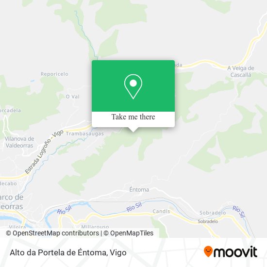 Alto da Portela de Éntoma map