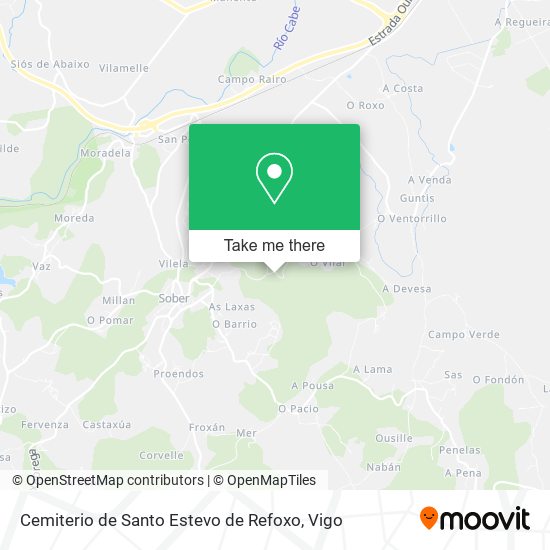 mapa Cemiterio de Santo Estevo de Refoxo