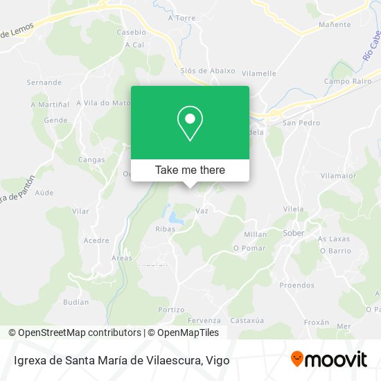 Igrexa de Santa María de Vilaescura map