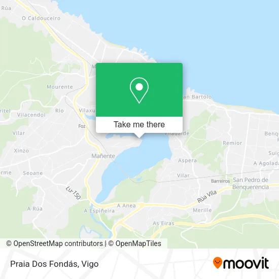 mapa Praia Dos Fondás