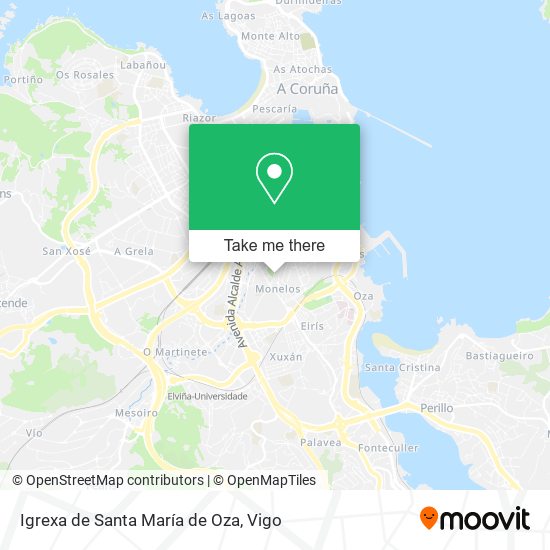 Igrexa de Santa María de Oza map