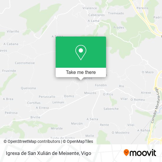 Igrexa de San Xulián de Meixente map