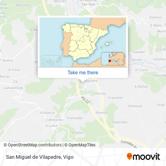 mapa San Miguel de Vilapedre