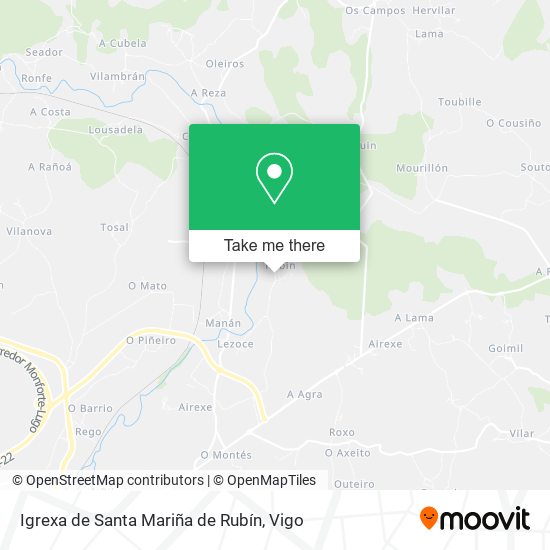 Igrexa de Santa Mariña de Rubín map