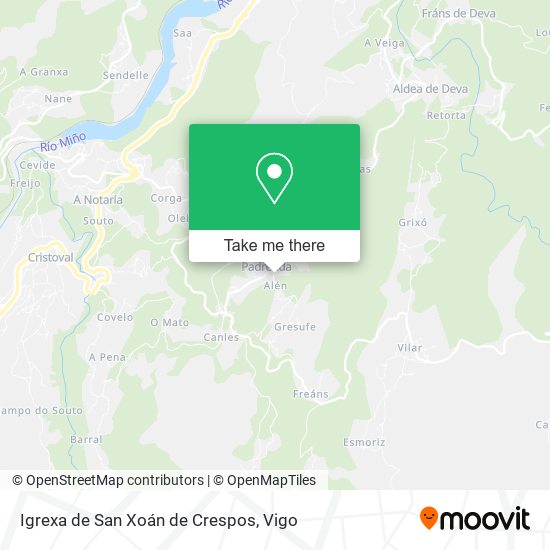 Igrexa de San Xoán de Crespos map