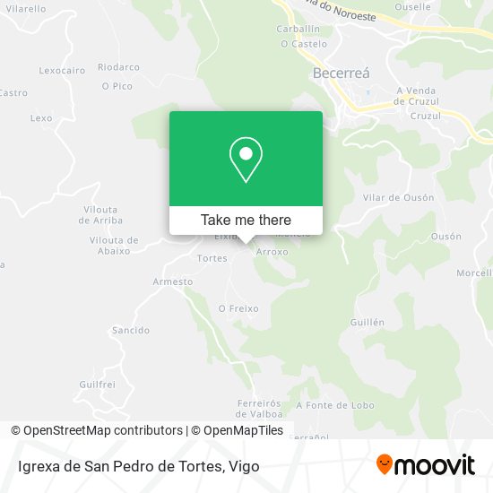 Igrexa de San Pedro de Tortes map