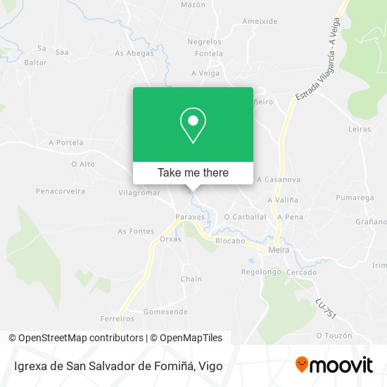 Igrexa de San Salvador de Fomiñá map