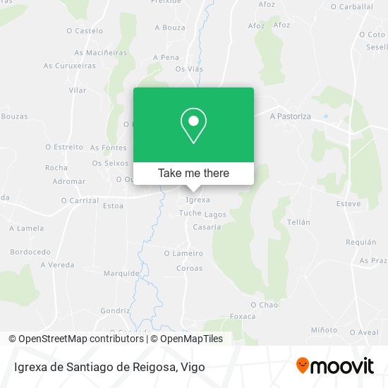 Igrexa de Santiago de Reigosa map