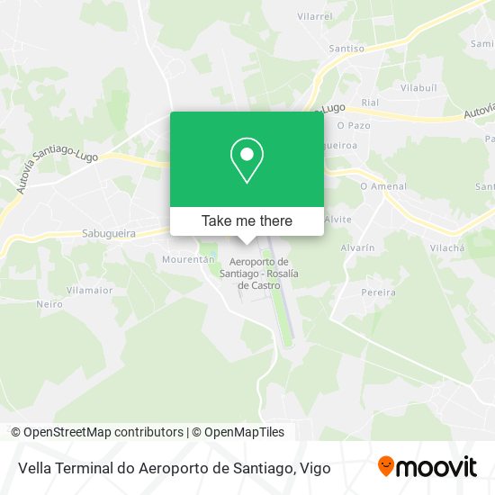 Vella Terminal do Aeroporto de Santiago map