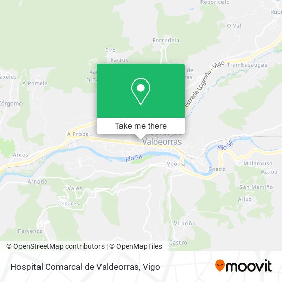 mapa Hospital Comarcal de Valdeorras