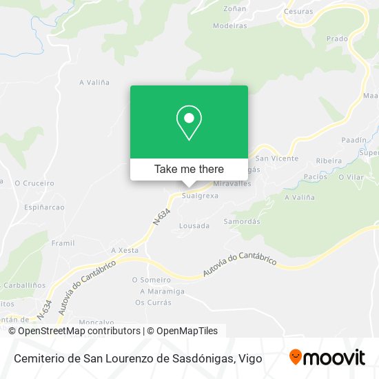 Cemiterio de San Lourenzo de Sasdónigas map