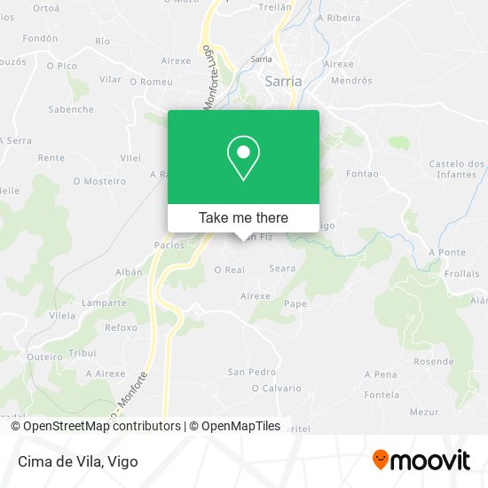 Cima de Vila map